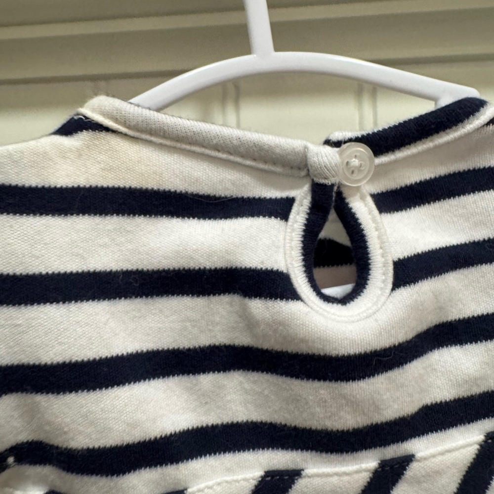 Auburn Navy and White Striped Dress - newborn - War Eagle! Two Feet Ahead - Picture 4 of 4